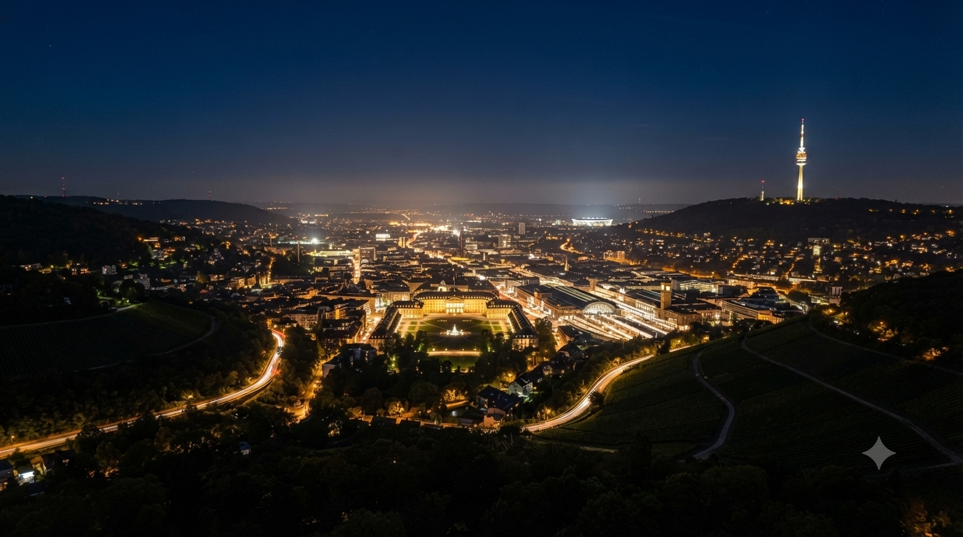Stuttgart bei Nacht